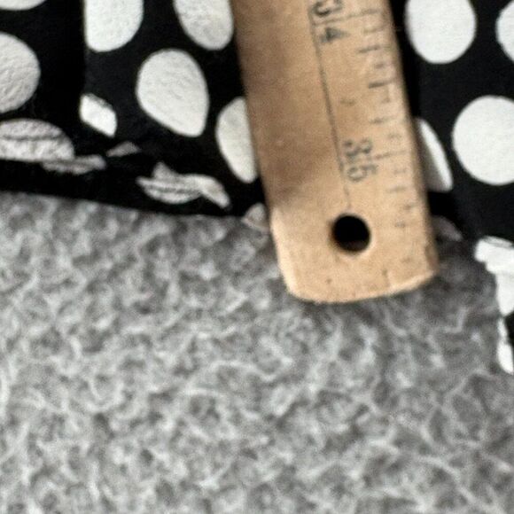 Zara Black White Polka Dot Midi Skirt Size XS | High Waist Flowy Viscose Made in - Picture 9 of 11